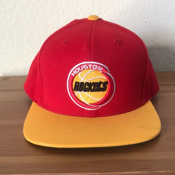 OFFICIAL Mitchell and Ness Throwback Houston Rockets SnapBack Hat - Picture 3 of 5